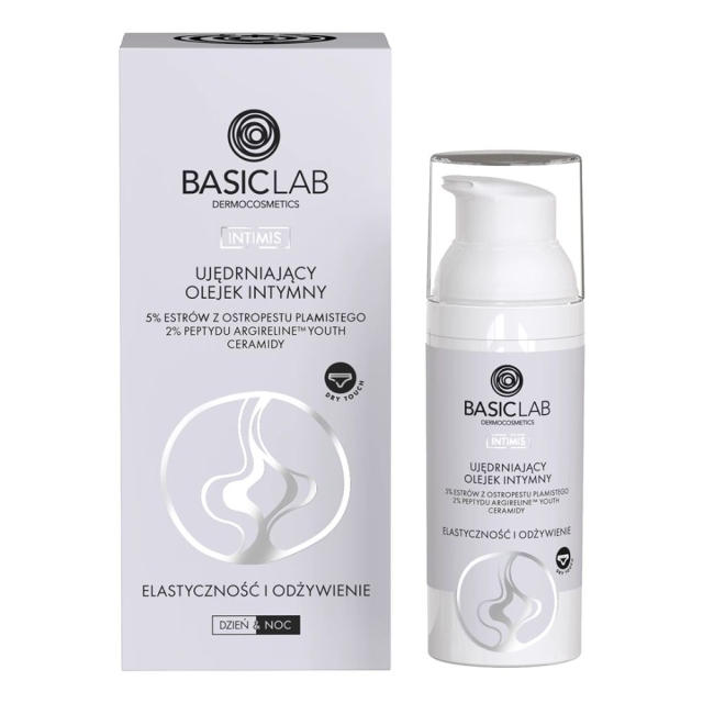 Kąpiel Intimis Ujędrniający olejek intymny z 5% estrów z ostropestu plamistego, 2% peptydu Argireline™ YOUth 50 ml