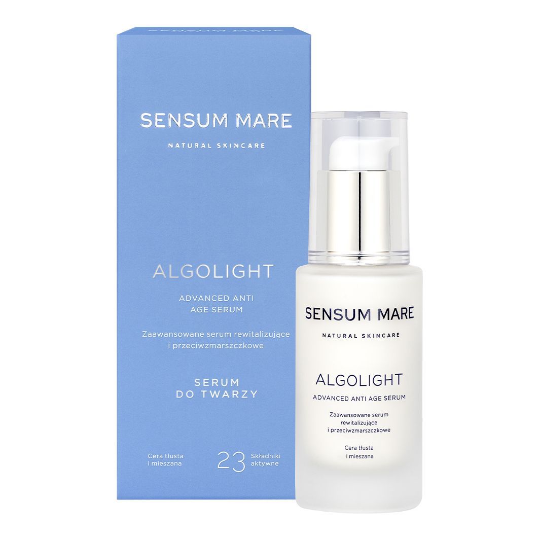 Sensum Mare ALGOLIGHT Zaawansowane serum revitalisierend und Anti-Falten fettige Haut und Mischhaut — Inhaltsstoffe i ocena