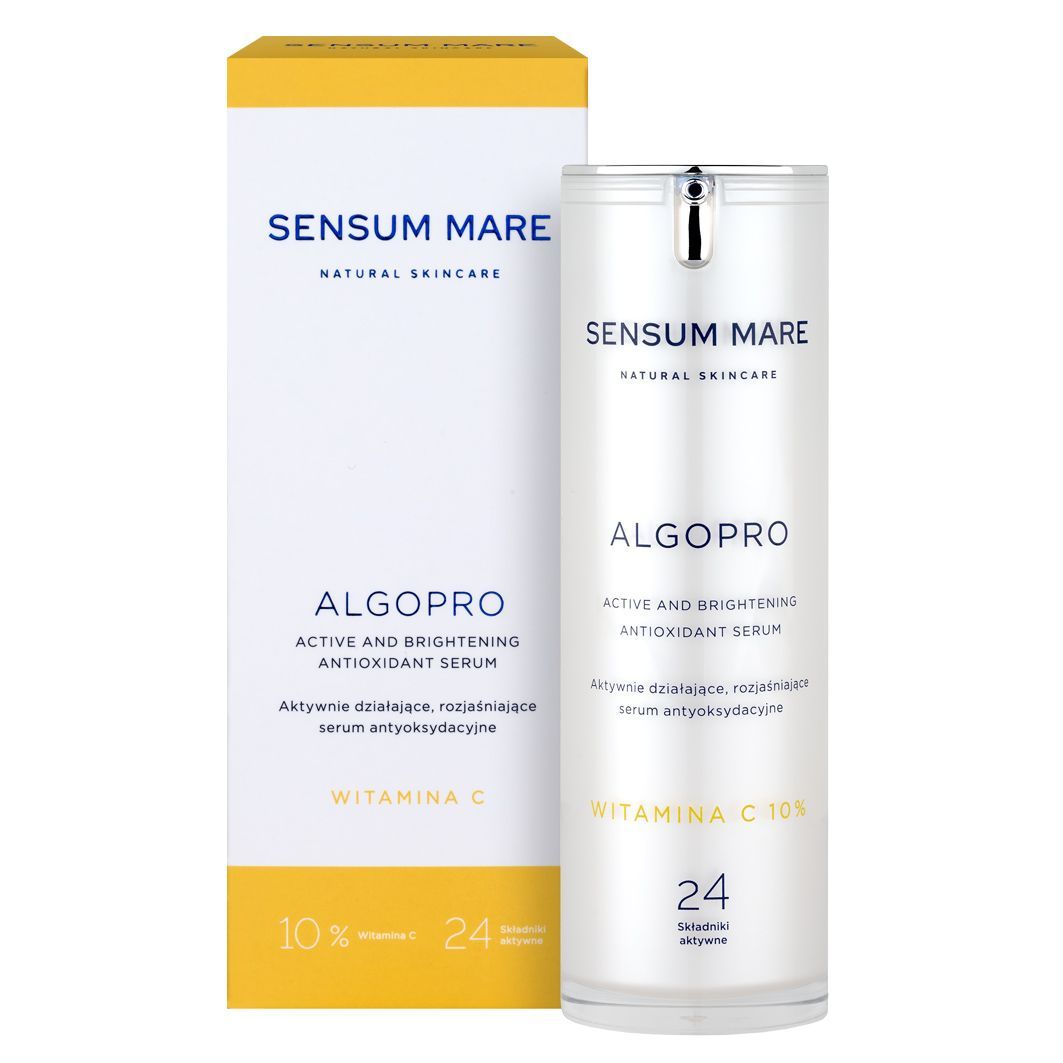 Sensum Mare ALGOPRO C Aktywnie działające, rozjaśniające serum antyoksydacyjne z witaminą C 10% - 24 składniki aktywne — Inhaltsstoffe i ocena