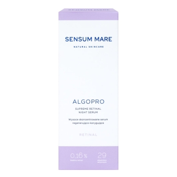 Kremy na noc ALGOPRO R Wysoce skoncentrowane serum regenerująco-korygujące z Retinalem 0,16% i kompleksem fosfo-ceramidowym - 29 składników aktywnych 30 ml