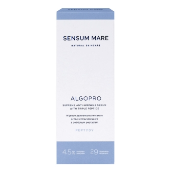 Serum do twarzy ALGOPRO Wysoce zaawansowane serum przeciwzmarszczkowe z potrójnym peptydem 4,5% - 34 składniki aktywne 30 ml