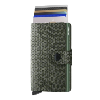 Portfele Miniwallet Hexagon Green Green