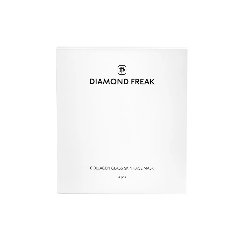 Тканевая маска для лица Diamond Freak Collagen Glass Skin Face Mask увлажняющая, с коллагеном, 4 шт по 35 г