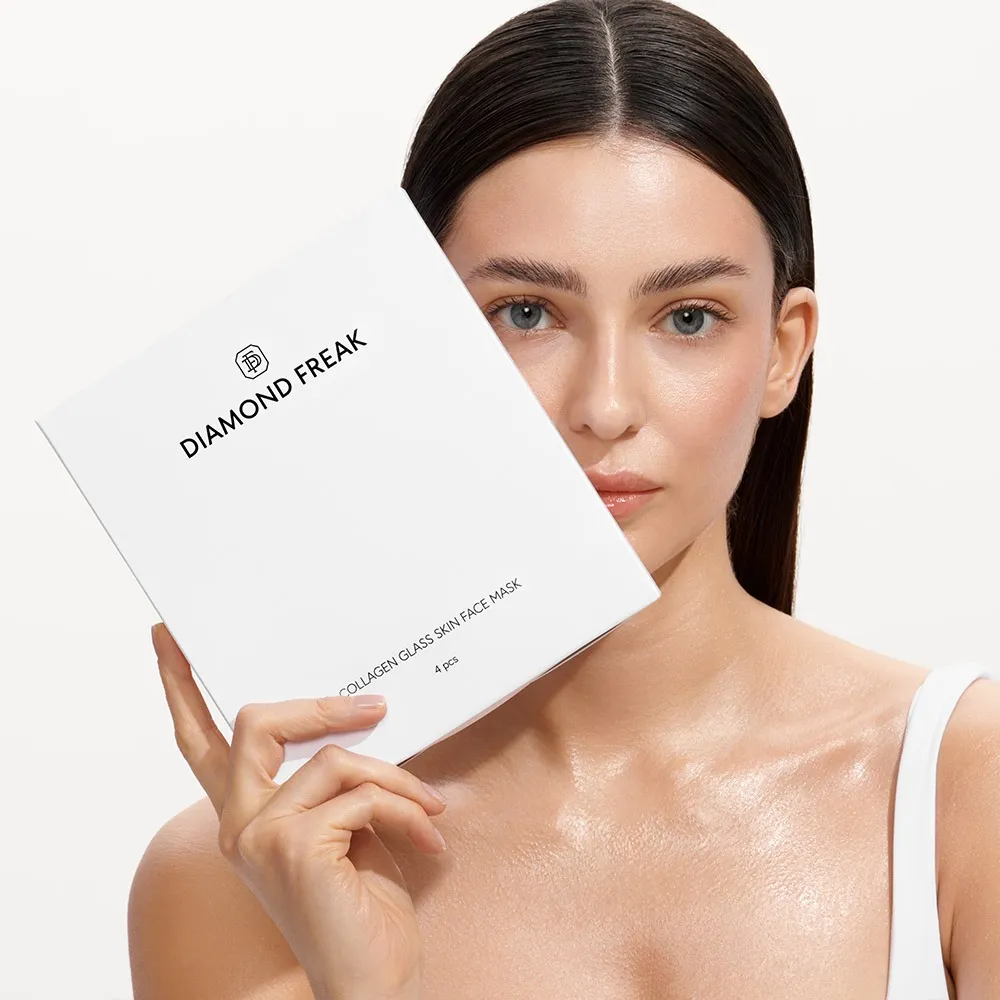 Тканевая маска для лица Diamond Freak Collagen Glass Skin Face Mask увлажняющая, с коллагеном, 4 шт по 35 г — фото 5