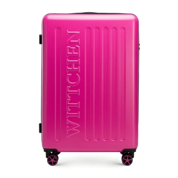 Walizki Duża walizka z ABS-u z tłoczonym logo Magenta 96 l