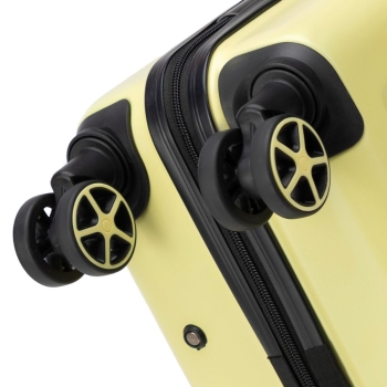 Walizki Duża walizka z ABS-u z tłoczonym logo Yellow 96 l