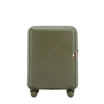 Walizki Walizka kabinowa z polikarbonu w paseczki Olive 40 l
