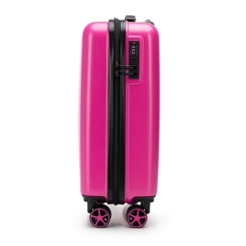 Walizki Walizka kabinowa z ABS-u z tłoczonym logo Pink 34 l