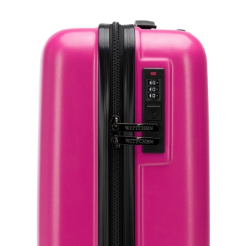 Walizki Walizka kabinowa z ABS-u z tłoczonym logo Pink 34 l
