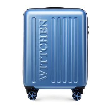 Walizki Walizka kabinowa z ABS-u z tłoczonym logo Blue Gloss 34 l