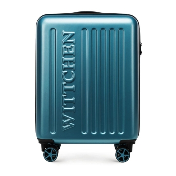 Walizki Walizka kabinowa z ABS-u z tłoczonym logo Green Gloss 34 l