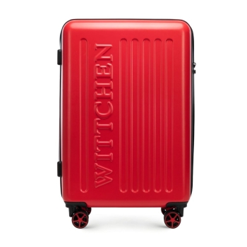 Walizki Średnia walizka z ABS-u z tłoczonym logo Red 65 l
