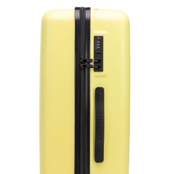 Walizki Średnia walizka z ABS-u z tłoczonym logo Yellow 65 l