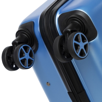 Walizki Średnia walizka z ABS-u z tłoczonym logo Blue 65 l