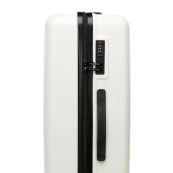 Walizki Średnia walizka z ABS-u z tłoczonym logo White 65 l