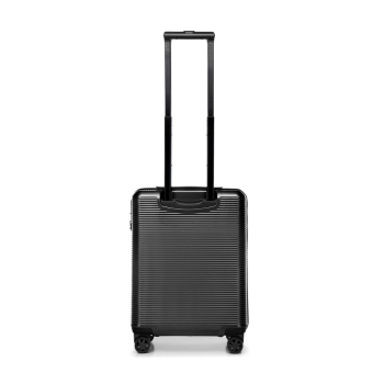 Walizki Walizka kabinowa z polikarbonu w pionowe tłoczenia Black 35 l