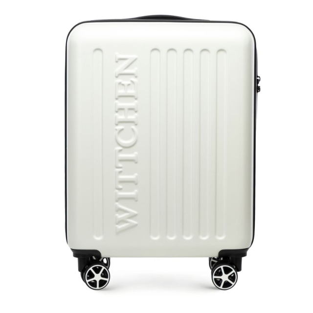 Walizki Walizka kabinowa z ABS-u z tłoczonym logo White 34 l