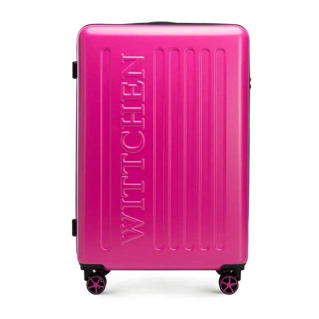 Walizki Średnia walizka z ABS-u z tłoczonym logo Magenta 65 l