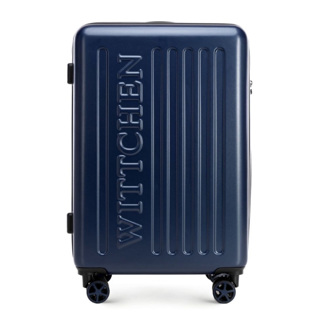 Walizki Średnia walizka z ABS-u z tłoczonym logo Navy 65 l