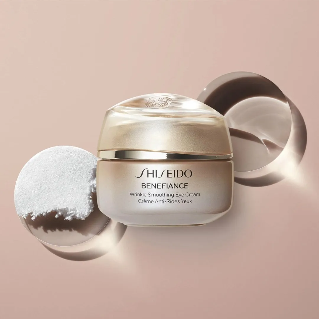 Набор кремов для кожи вокруг глаз Shiseido Benefiance Wrinkle Smoothing Eye Cream Duo Set, против морщин, 2 x 15 мл — фото 2