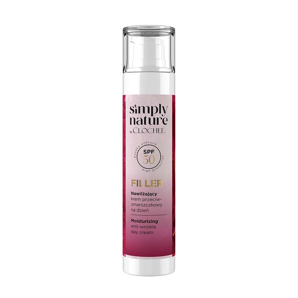 Clochee Simply Nature FILLER Moisturizing Anti-Wrinkle Day Cream SPF 50 — Inhaltsstoffe i ocena