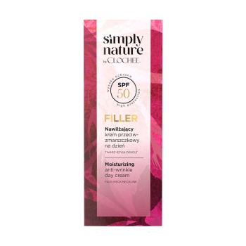 Kremy na dzień Simply Nature FILLER Moisturizing Anti-Wrinkle Day Cream SPF 50 50 ml