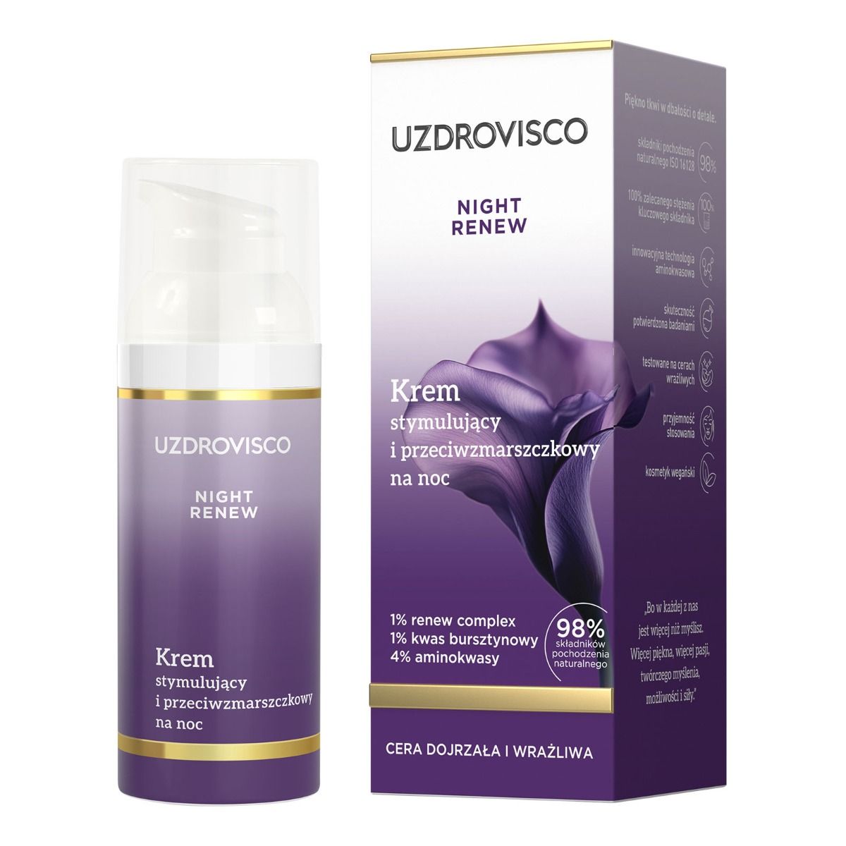 Uzdrovisco Night Renew Krem stymulujący i przeciwzmarszczkowy na noc — Inhaltsstoffe i ocena
