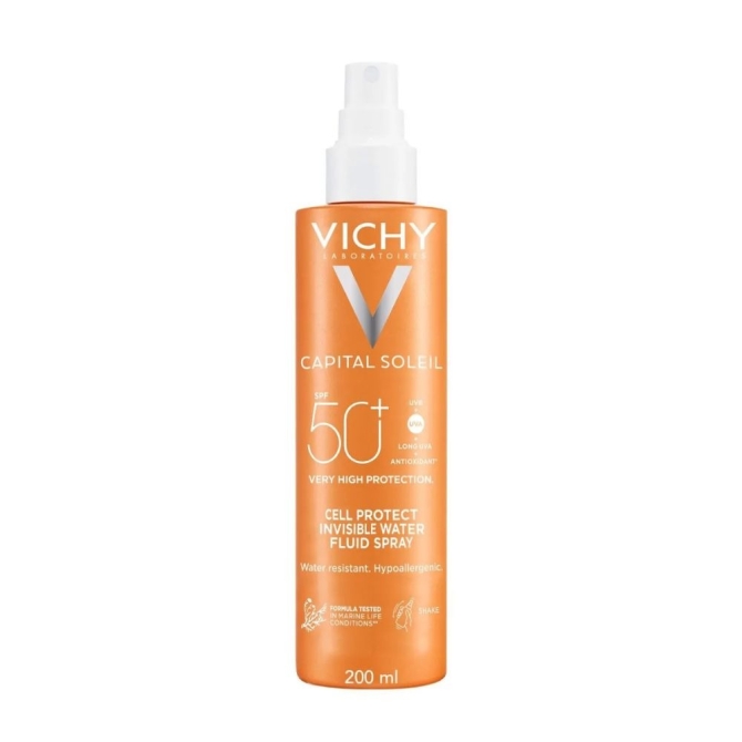 Spraye i mgiełki do opalania Capital Soleil Cell Protect UV SPF 50+ 200 ml