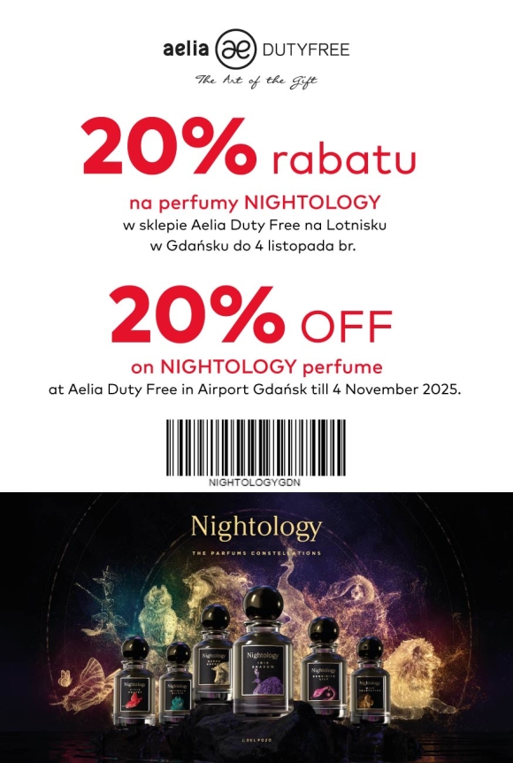 20% rabatu na perfumy NIGHTOLOGY