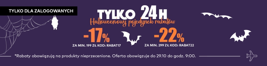 Halloween'owy pojedynek rabatów -17% i -22%