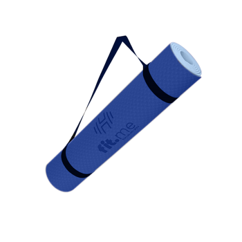 Maty do jogi Mata do jogi i ćwiczeń dwukolorowa niebiesko-błękitna Niebiesko-błękitny