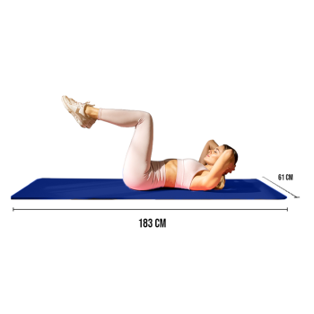 Maty do jogi Mata do jogi i ćwiczeń dwukolorowa niebiesko-błękitna Niebiesko-błękitny