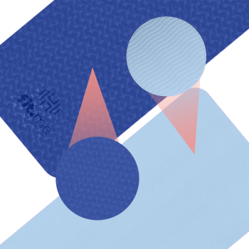 Maty do jogi Mata do jogi i ćwiczeń dwukolorowa niebiesko-błękitna Niebiesko-błękitny