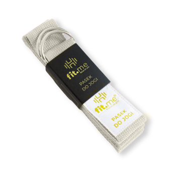 Paski do jogi Pasek do jogi beżowy z logo Beżowy