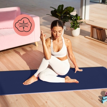 Maty do jogi Mata do Jogi i Ćwiczeń granatowa Granatowy