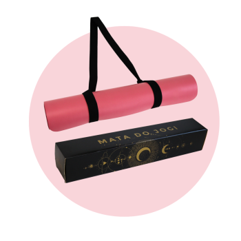 Maty do jogi Mata do jogi kauczukowa księżyc różowa Różowy