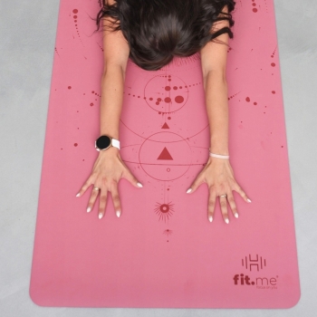 Maty do jogi Mata do jogi kauczukowa księżyc różowa Różowy