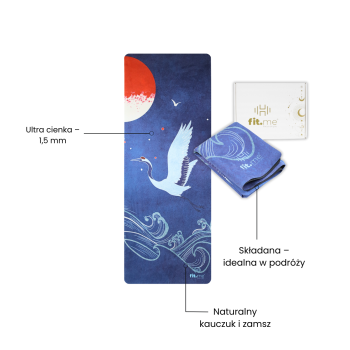 Maty do jogi Mata do jogi podróżna składana żuraw Żuraw