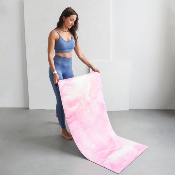 Maty do jogi Mata do jogi podróżna składana różowe niebo 0,15 cm Różowe niebo