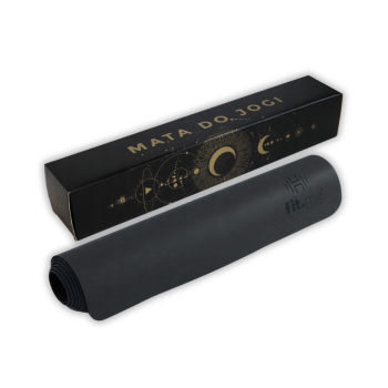 Maty do jogi Mata do jogi kauczukowa księżyc czarna Niebieski