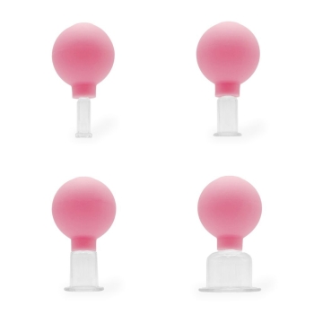 Bańki Bańki z gruszką do masażu twarzy i ciała różowe Różowy