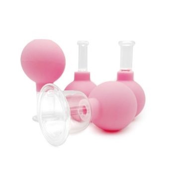 Bańki Bańki z gruszką do masażu twarzy i ciała różowe Różowy