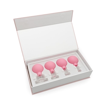 Bańki Bańki z gruszką do masażu twarzy i ciała różowe Różowy