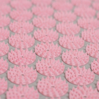 Maty do akupresury Akumata długa mata do akupresury z poduszką szaro - różowa szaro - różowa