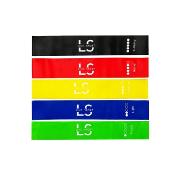 Gumy oporowe Taśmy do ćwiczeń Mini Power Band wielokolorowy