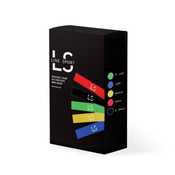 Gumy oporowe Taśmy do ćwiczeń Mini Power Band wielokolorowy