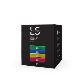 Gumy oporowe Zestaw 5 gum oporowych do ćwiczeń - taśmy materiałowe wielokolorowy