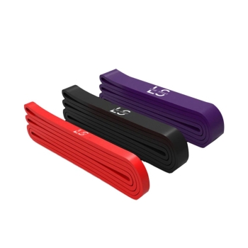 Gumy oporowe Zestaw 3 długich gum oporowych do ćwiczeń Power Band wielokolorowy