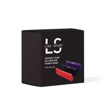 Gumy oporowe Zestaw 3 długich gum oporowych do ćwiczeń Power Band wielokolorowy
