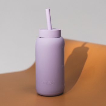 Butelki na wodę Lounge Straw+Cap Pastel Lilac 500 ml
